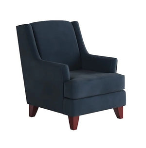 Fusion Bella Midnight Accent Chair – Elegant Design With Sloped Arms, Durable Fabric & Coffee Finish Legs Blue W ,100% Polyester 260-c Bella Midnight Accent Chair
