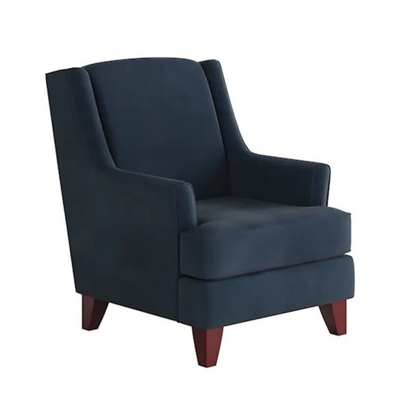 Fusion Bella Midnight Accent Chair – Elegant Design With Sloped Arms, Durable Fabric & Coffee Finish Legs Blue W ,100% Polyester 260-c Bella Midnight Accent Chair