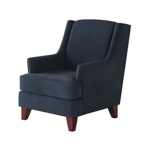 Fusion Bella Midnight Accent Chair – Elegant Design With Sloped Arms, Durable Fabric & Coffee Finish Legs Blue W ,100% Polyester 260-c Bella Midnight Accent Chair