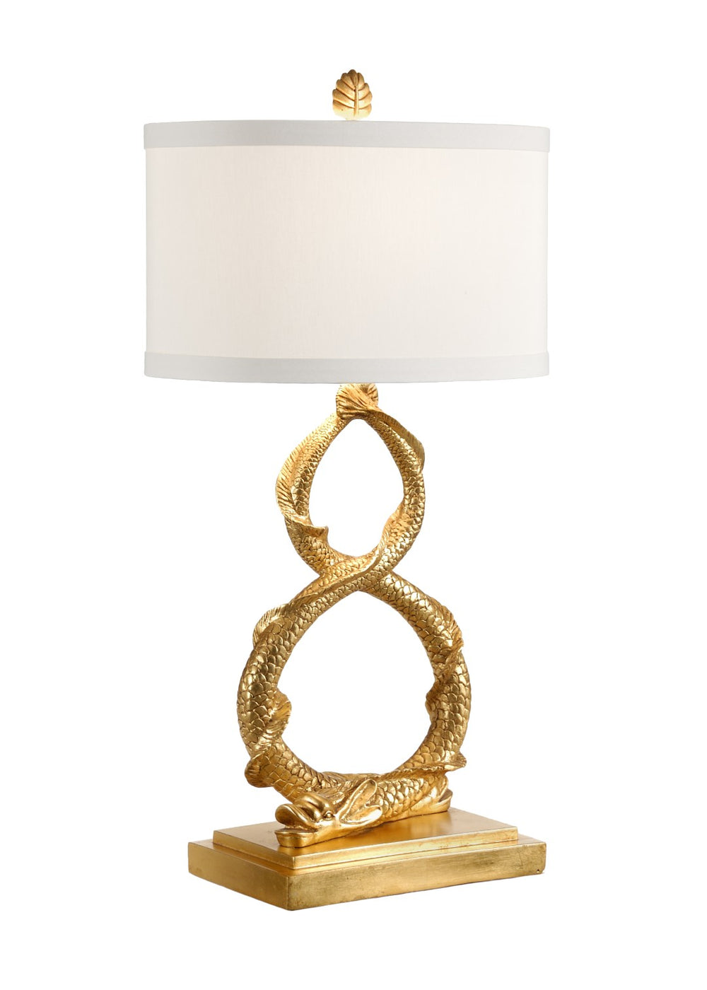 Wildwood Dahl Antique Gold Leaf Table Lamp — 32.5" Regency-Style Sculpted Composite Accent For Living Rooms 26000-2