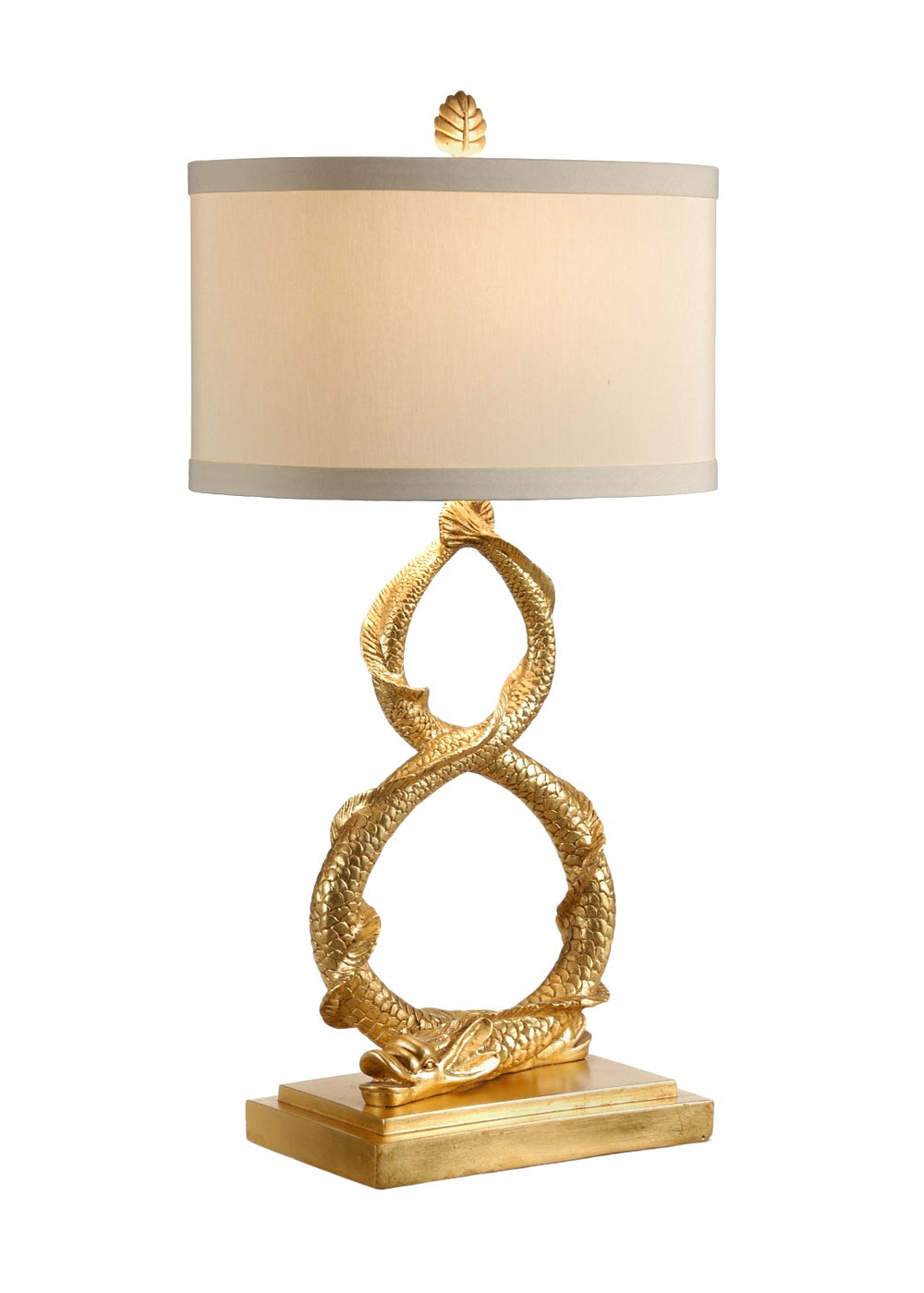 Wildwood Dahl Antique Gold Leaf Table Lamp — 32.5" Sculpted Composite Regent Style Accent For Living Rooms 26000
