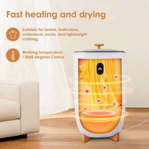 English Elm Extra Large Bucket Towel Warmer Spa Grade Even Heat for Bath and Salon Use B205P205202