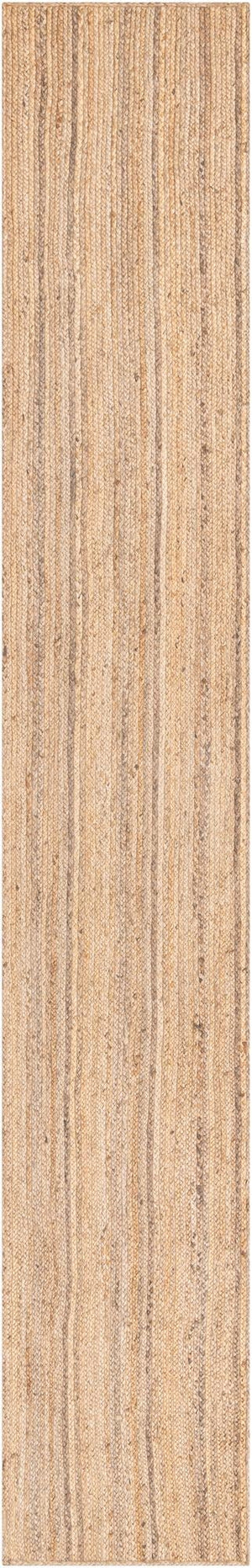Unique Loom Braided Jute Dhaka Hand Braided Solid Rug Natural, Natural 2' 7" x 16' 5"