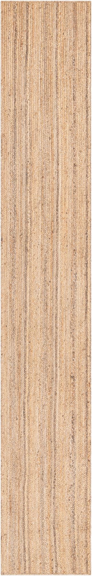 Unique Loom Braided Jute Dhaka Hand Braided Solid Rug Natural, Natural 2' 7" x 16' 5"