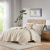 Urban Habitat Dune Casual Poly Gauze Quilt Set UH13-2525 Natural