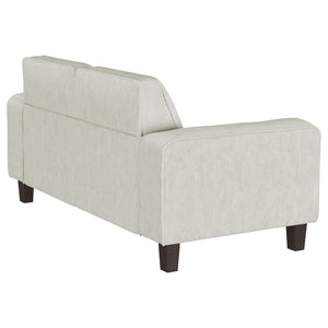 English Elm Xana Corduroy Tufted Loveseat with Tapered Wood Legs for Modern Living Rooms B062S01480