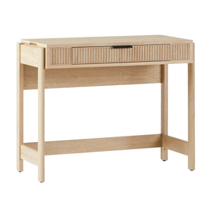 Holmes Modern Lift Top Standing Desk with Reeded Drawer Coastal Oak WEHOL42OS2CO0 Walker Edison