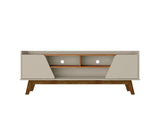 Manhattan Comfort Marcus Mid-Century Modern TV Stand Off White and Nature 260BMC10