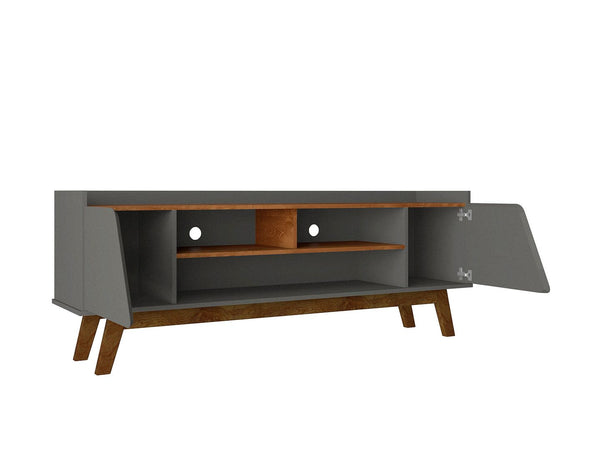 Manhattan Comfort Marcus Mid-Century Modern TV Stand Greige and Nature 260BMC50