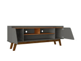 Manhattan Comfort Marcus Mid-Century Modern TV Stand Greige and Nature 260BMC50