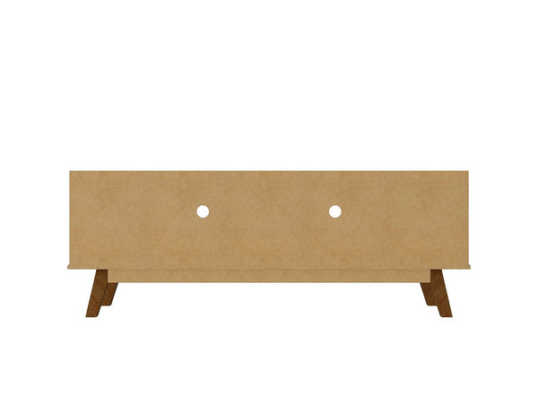 Manhattan Comfort Marcus Mid-Century Modern TV Stand Greige and Nature 260BMC50