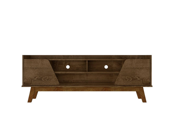 Manhattan Comfort Marcus Mid-Century Modern TV Stand  Rustic Brown  260BMC9