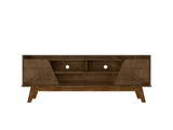 Manhattan Comfort Marcus Mid-Century Modern TV Stand  Rustic Brown  260BMC9