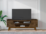 Manhattan Comfort Marcus Mid-Century Modern TV Stand  Rustic Brown  260BMC9