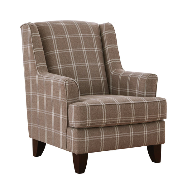 Fusion Crossroads Walden Mink Accent Chair – Stylish Brown Design With Plush Cushion & Unique Plaid Pattern Brown W ,83% Polyester 10% Acrylic 7% Linen 260 Walden Mink Accent Chair