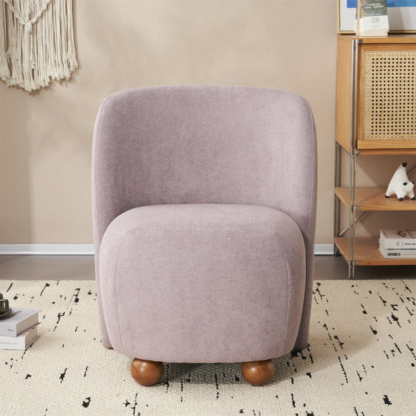 English Elm Christopher Knight Home® - Modern Armless Accent Chair with Pine Wood Legs, Compact Upholstered Seat, 400lb Capacity, Cozy Support Purple N817P224950P