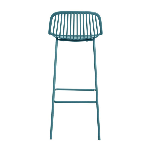 English Elm Benson Outdoor Stackable Barstools Set of 2 Uv Resistant Plastic Metal Patio Seating N776P390482B