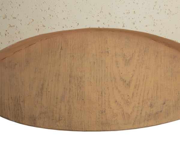 Sunpan Patras End Table – Sculptural Concrete Design with Textured Top, Perfect for Indoor & Outdoor Spaces