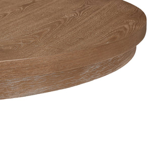 English Elm Christopher Knight Home® - Oval Extension Dining Table – Elegant Rubberwood Design With Natural Finish & Pedestal Base For Style N771P355872G_N771P355873G