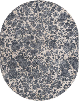 Unique Loom Oasis Breeze Machine Made Abstract Rug Gray, Ivory/Beige 8' 0" x 10' 0"