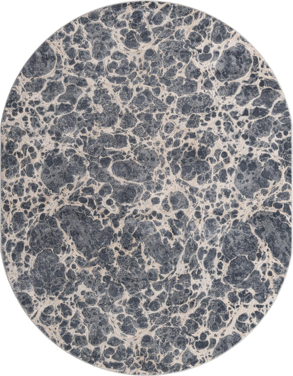 Unique Loom Oasis Breeze Machine Made Abstract Rug Gray, Ivory/Beige 8' 0" x 10' 0"