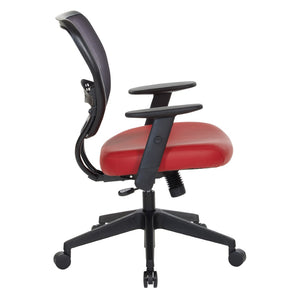 OSP Home Furnishings Airgrid® Mesh Back Ergonomic Manager Chair with Lumbar Support and Padded Contour Seat 5500-R100