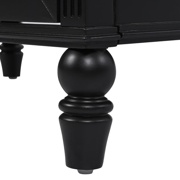 English Elm Christopher Knight Home® - 30" Bathroom Vanity with Ceramic Sink, Acacia & MDF Cabinet, Soft-Close Door & Drawers Black N759P346895B
