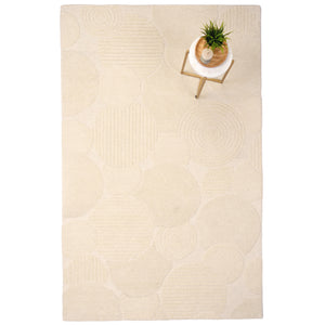 Capel Rugs Zen Garden Collection: Tranquil Hand-tufted Wool Carpets For Calming Home Interiors And Serenity Sand, White 100% Wool 2610rs09001200660
