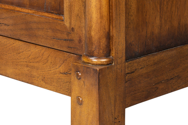 Sarreid Caracole Credenza In Fruitwood Finish - Elegant Solid Walnut Design With 2 Adjustable Shelves & Keys Brown  26118-5