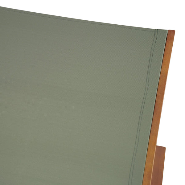 English Elm Christopher Knight Home® - OUTDOOR Chaise Lounge with Acacia Wood Frame and Breathable Mesh Seating for Durable Outdoor Comfort Green,Natural 63.5 L x 31.25 W x 6 H N776P286344G