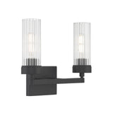 Lida 14'' Wide 2-Light Vanity Light - Matte Black 2612-MB-CL Norwell