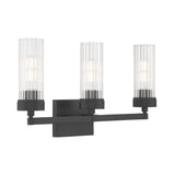 Lida 21'' Wide 3-Light Vanity Light - Matte Black 2613-MB-CL Norwell