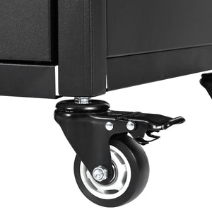 English Elm K&K 54.5" Outdoor Kitchen Island with 1.6" Stainless Top, Locking Wheels, Spice Rack & Bottle Opener N707P270779B