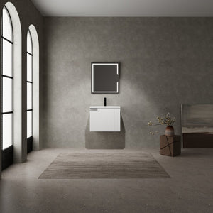 English Elm 24" Modern Bathroom Vanity Sink Combo - Stylish White Oak Cabinet With Soft-Close Doors & Storage W1972P204943