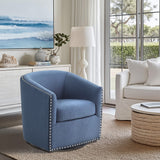 Madison Park Tyler Transitional Swivel Chair MP103-1103 Blue