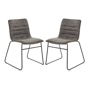 OSP Home Furnishings Halo Stacking Chair  - Set of 2 Charcoal