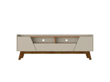 Manhattan Comfort Marcus Mid-Century Modern TV Stand Greige and Nature 261BMC10