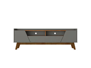 Manhattan Comfort Marcus Mid-Century Modern TV Stand Grey and Nature 261BMC50