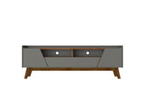 Manhattan Comfort Marcus Mid-Century Modern TV Stand Grey and Nature 261BMC50