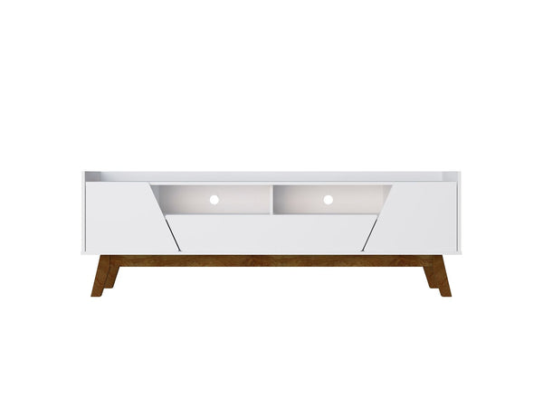 Manhattan Comfort Marcus Mid-Century Modern TV Stand White 261BMC6