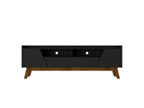 Manhattan Comfort Marcus Mid-Century Modern TV Stand  Matte Black 261BMC8