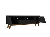 Manhattan Comfort Marcus Mid-Century Modern TV Stand  Matte Black 261BMC8