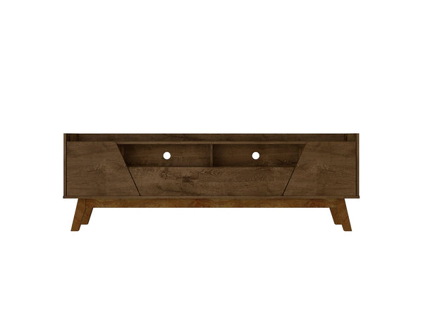 Manhattan Comfort Marcus Mid-Century Modern TV Stand  Rustic Brown  261BMC9