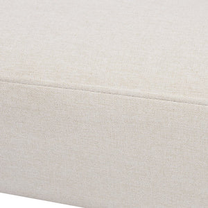 English Elm Jennifer Taylor Home - Jared Mid-Century Roll Arm Tufted Bench Settee with Kiln-Dried Frame and Plush High-Density Foam Beige B2719P238284