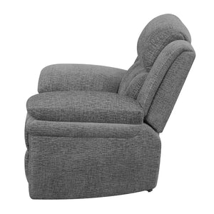 English Elm Pannen Charcoal Upholstered Glider Recliner with Soft-Cushioned Arms, Smooth Glide & Wrapped Coils Comfort B062P328608