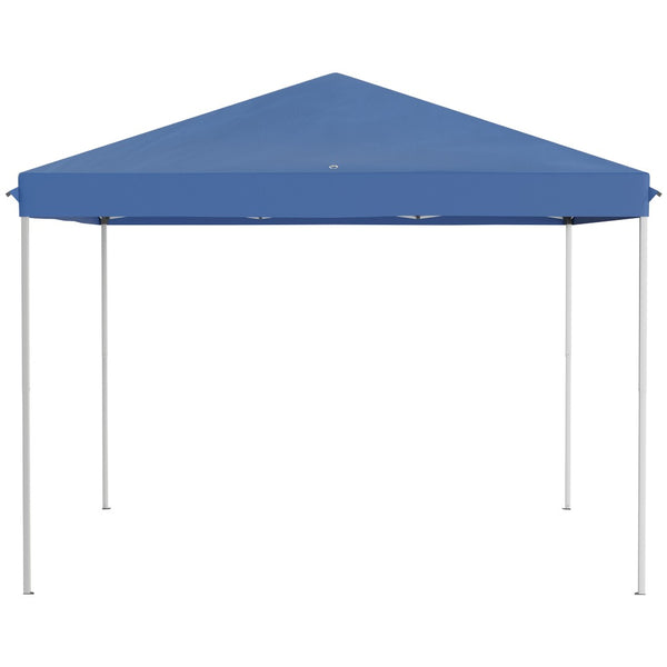 English Elm Outsunny 10' X 10' Instant Pop Up Canopy Tent With Bug Netting & Carry Bag For Outdoor Events, Blue W2225P174181-GIGA
