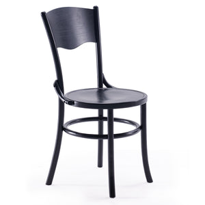 English Elm Rustic Solid Wood Dining Chairs Set of 2 in Black — Farmhouse Mid-Century Style, Solid Wood, Fully Assembled, Elegant and Durable (37"H) T3623P408532