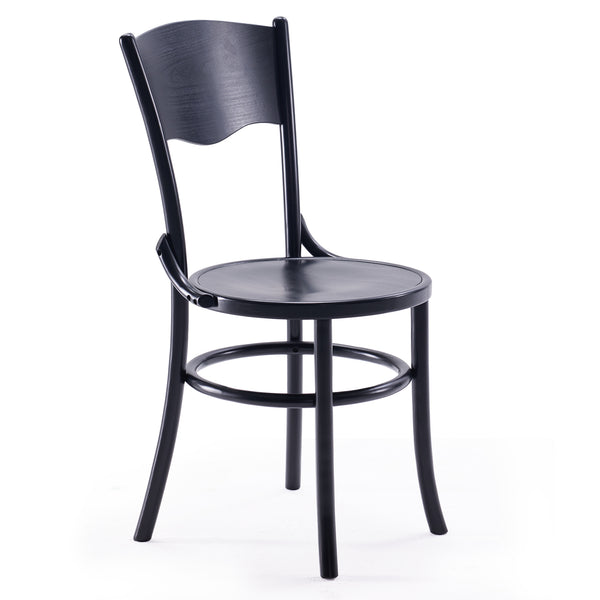 English Elm Rustic Solid Wood Dining Chairs Set of 2 in Black — Farmhouse Mid-Century Style, Solid Wood, Fully Assembled, Elegant and Durable (37"H) T3623P408532