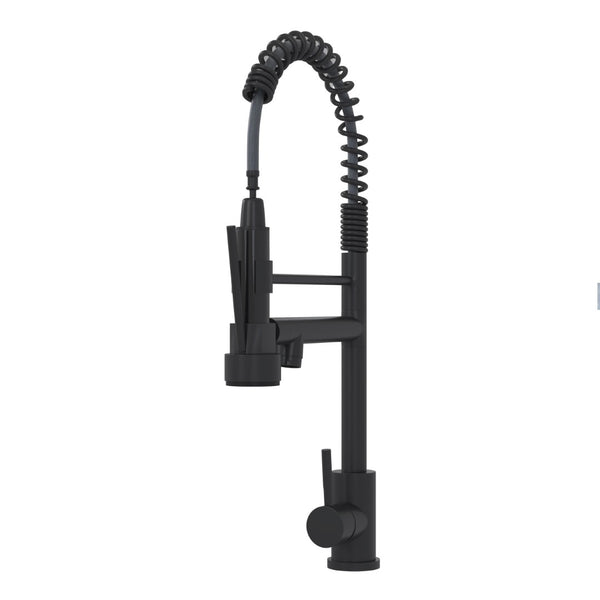 English Elm Bothwa Cupc Certified Single Handle Kitchen Faucet Tall Arc Stainless Steel Design Matt Black B2724P262363