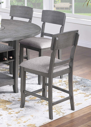 English Elm Contemporary 7-Piece Counter-Height Dining Set With Stylish Storage & 6 Comfortable High Chairs B011S01877